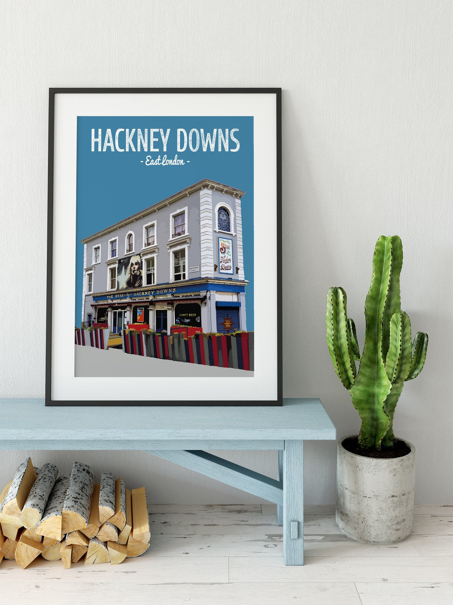 Hackney Downs print, The Star pub