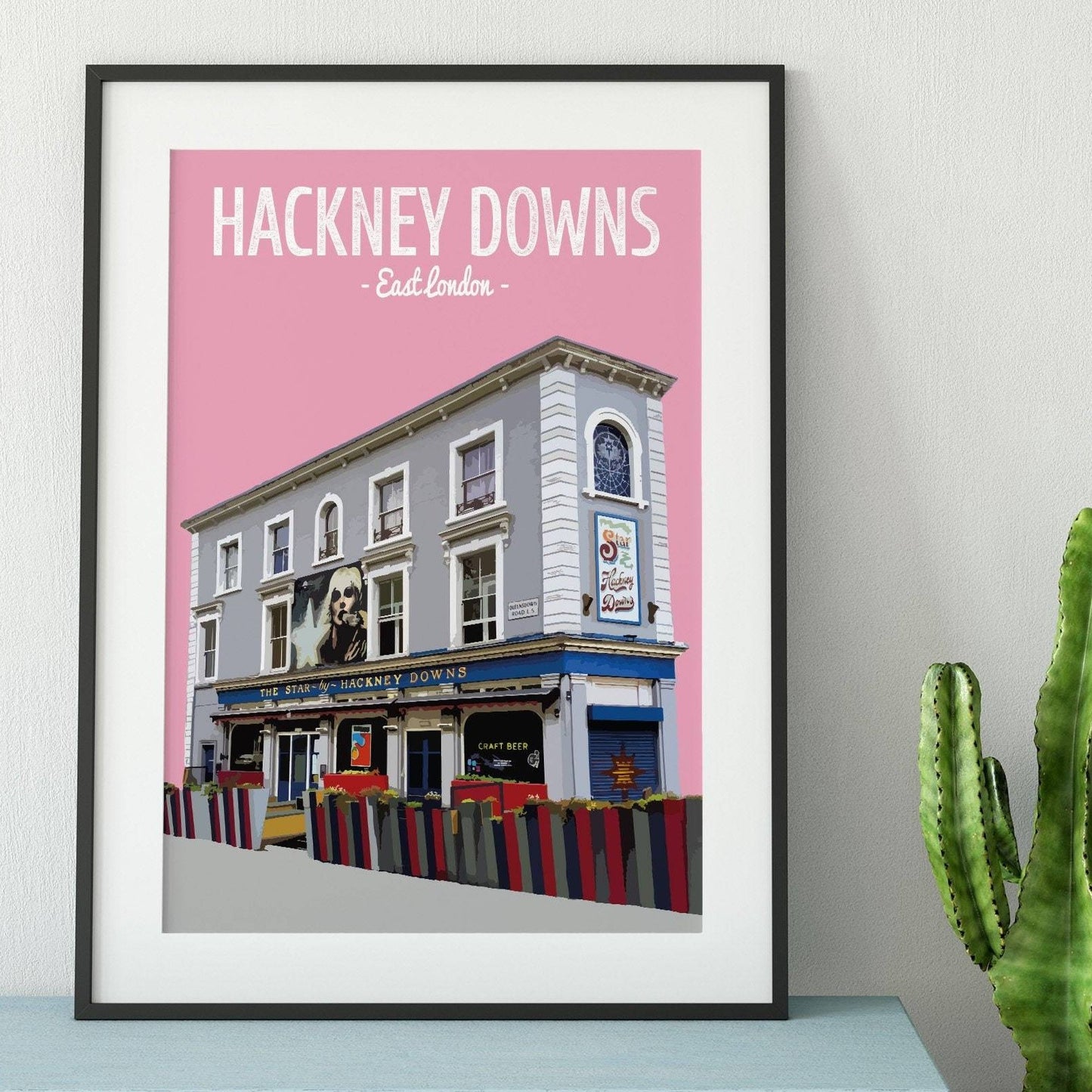 Hackney Downs print, The Star pub