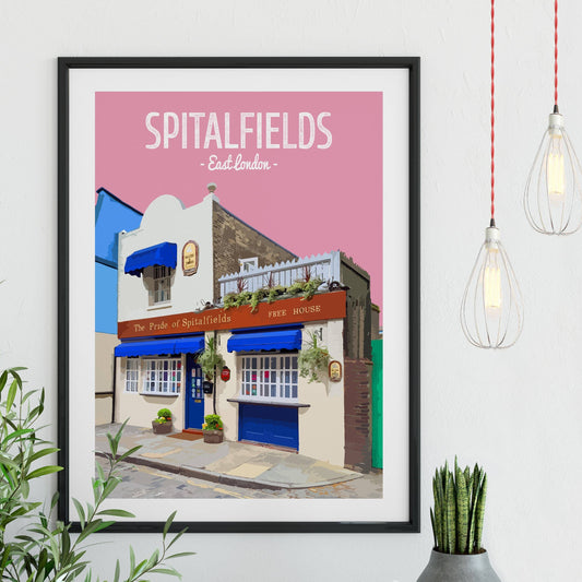 Spitalfields print, The Pride of Spitalfields pub