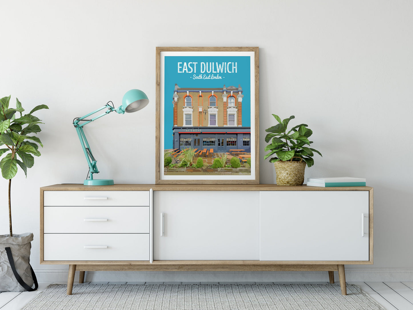 East Dulwich print, The Actress pub