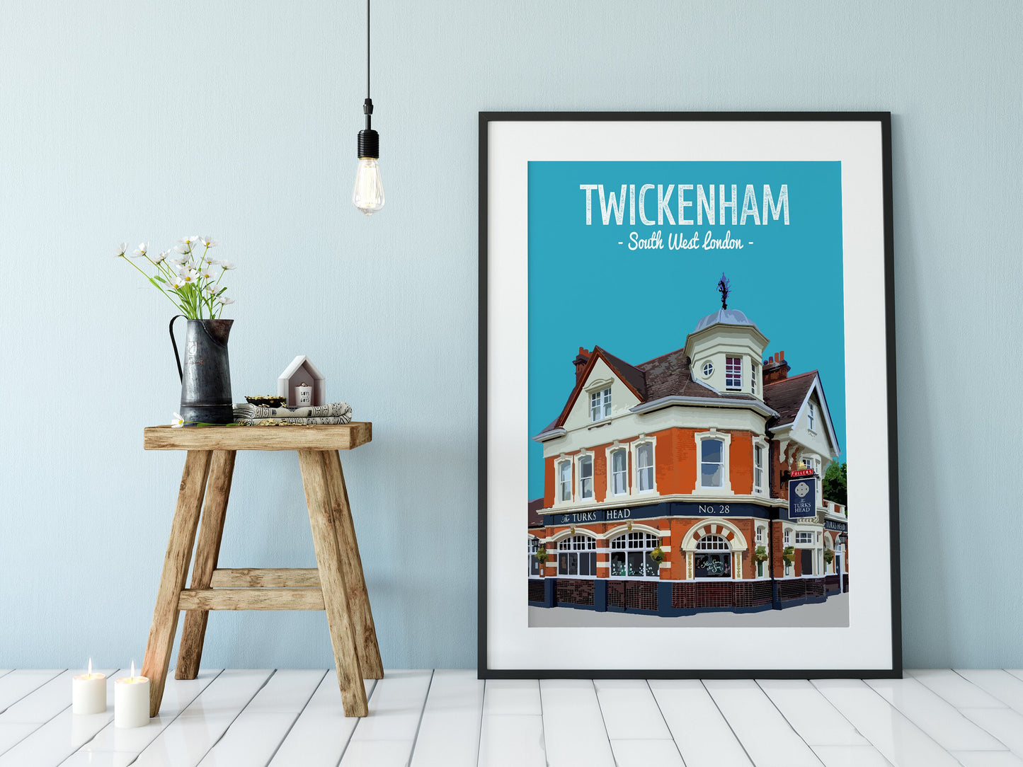 Twickenham print, The Turks Head pub