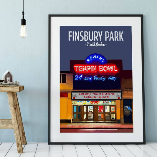 Finsbury Park print, Rowans Bowling