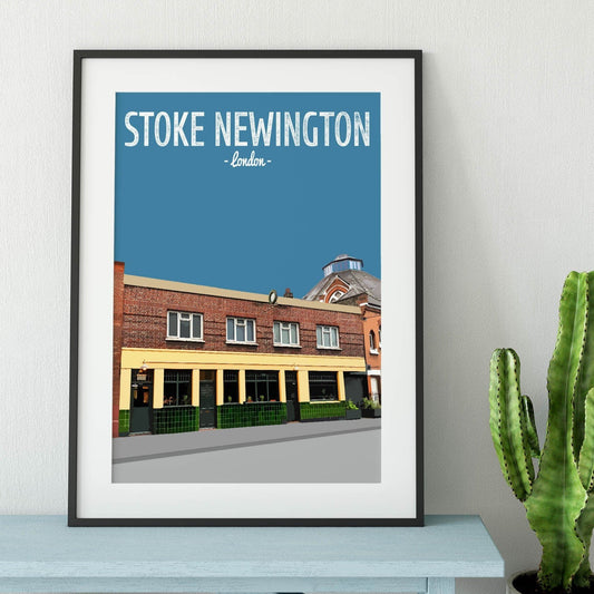 Stoke Newington print, The Axe pub