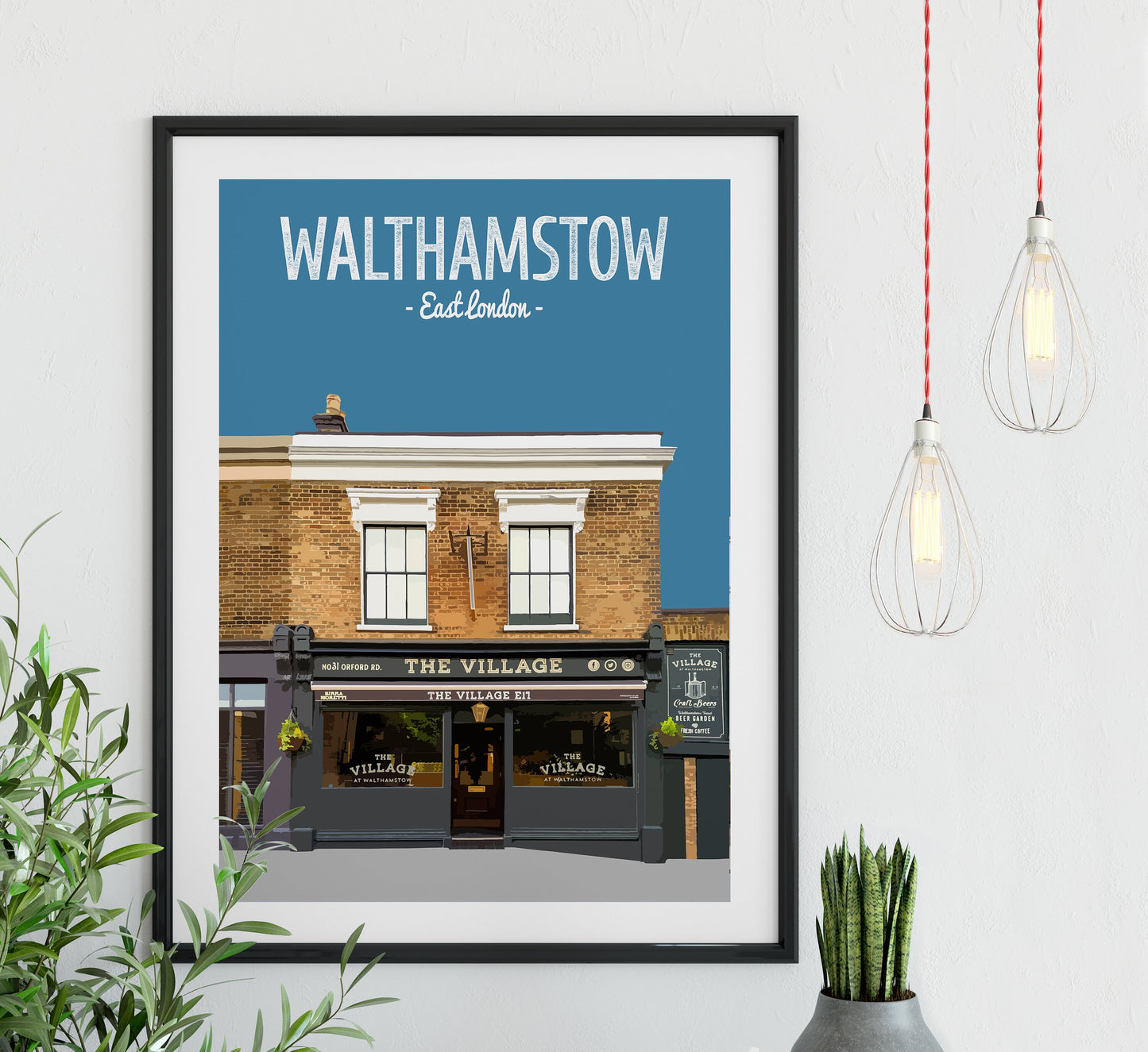 Walthamstow print, The Village pub