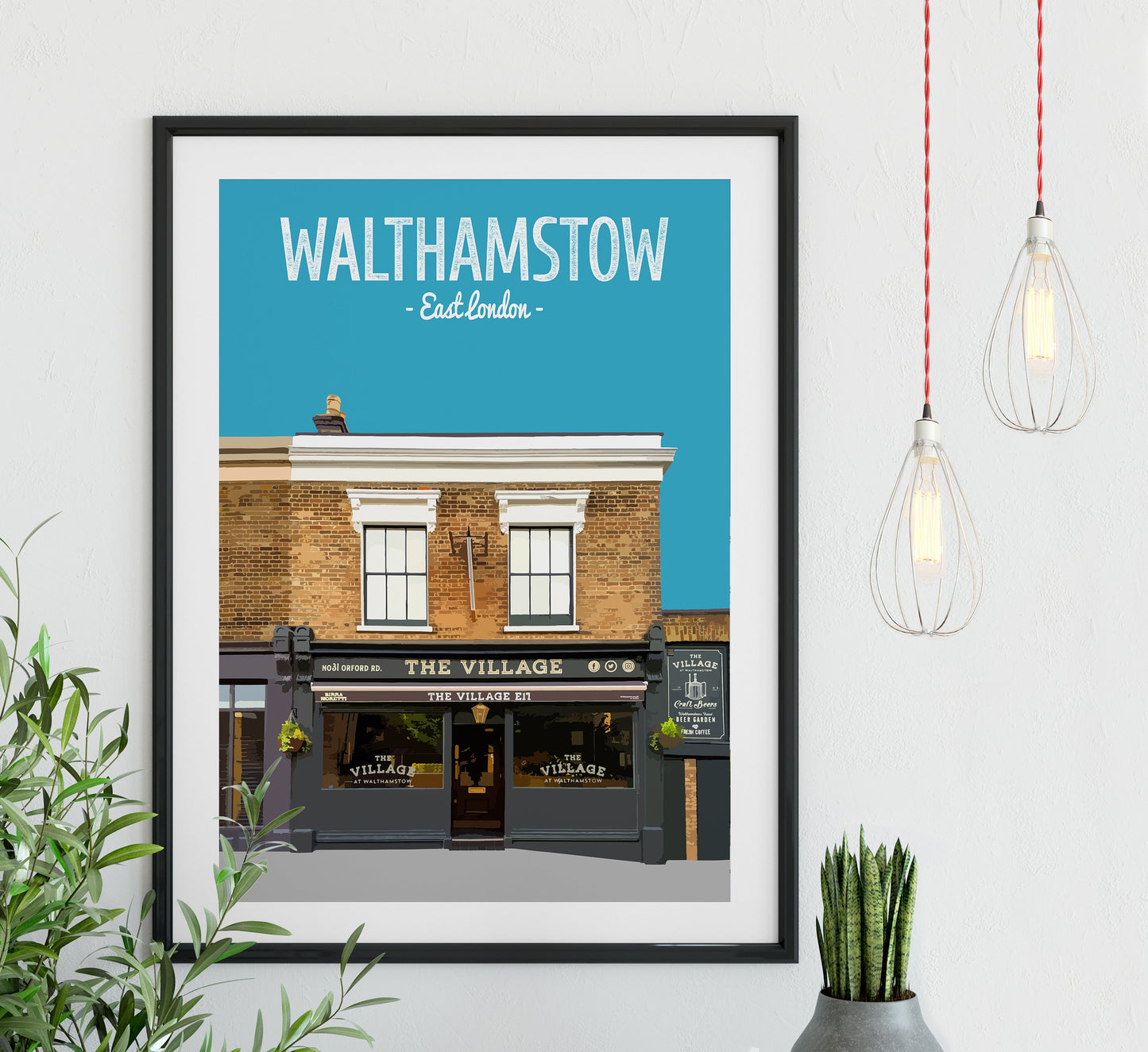 Walthamstow print, The Village pub