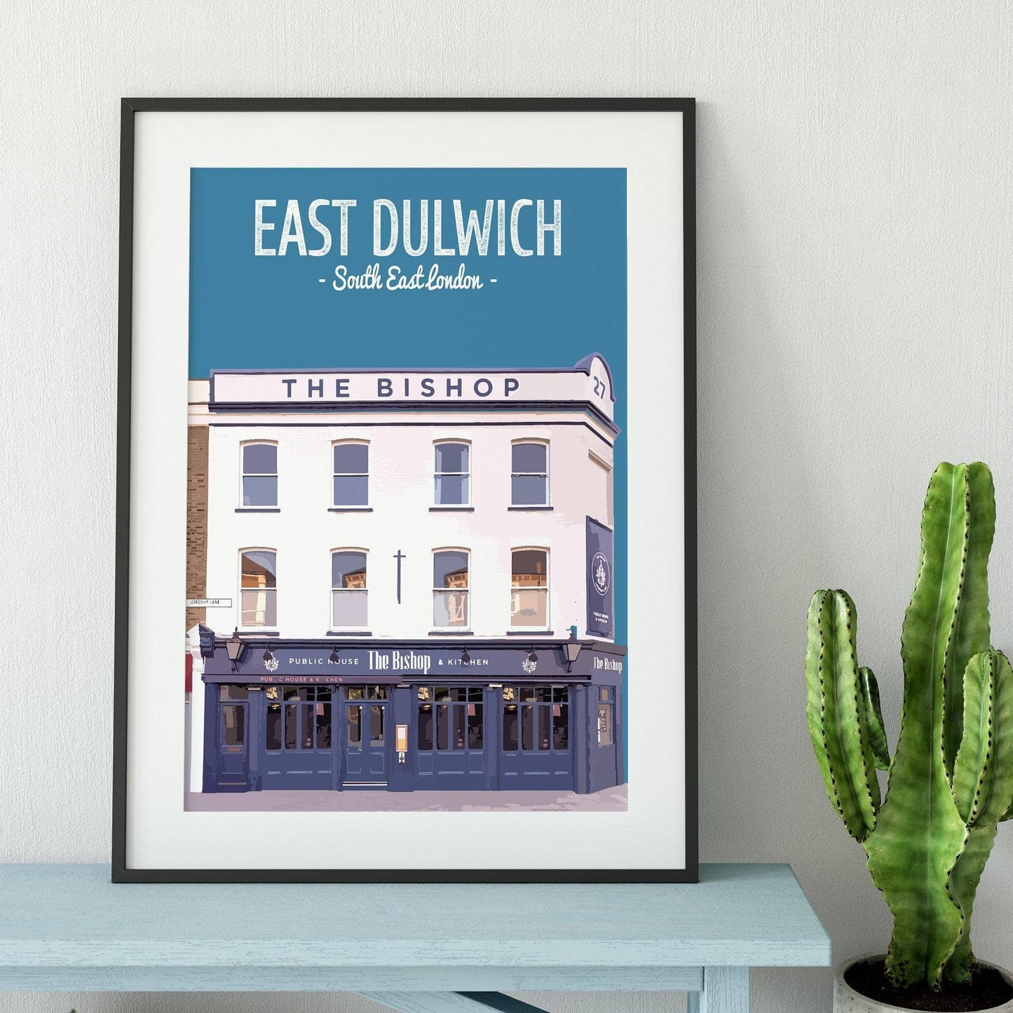 East Dulwich print, The Bishop pub