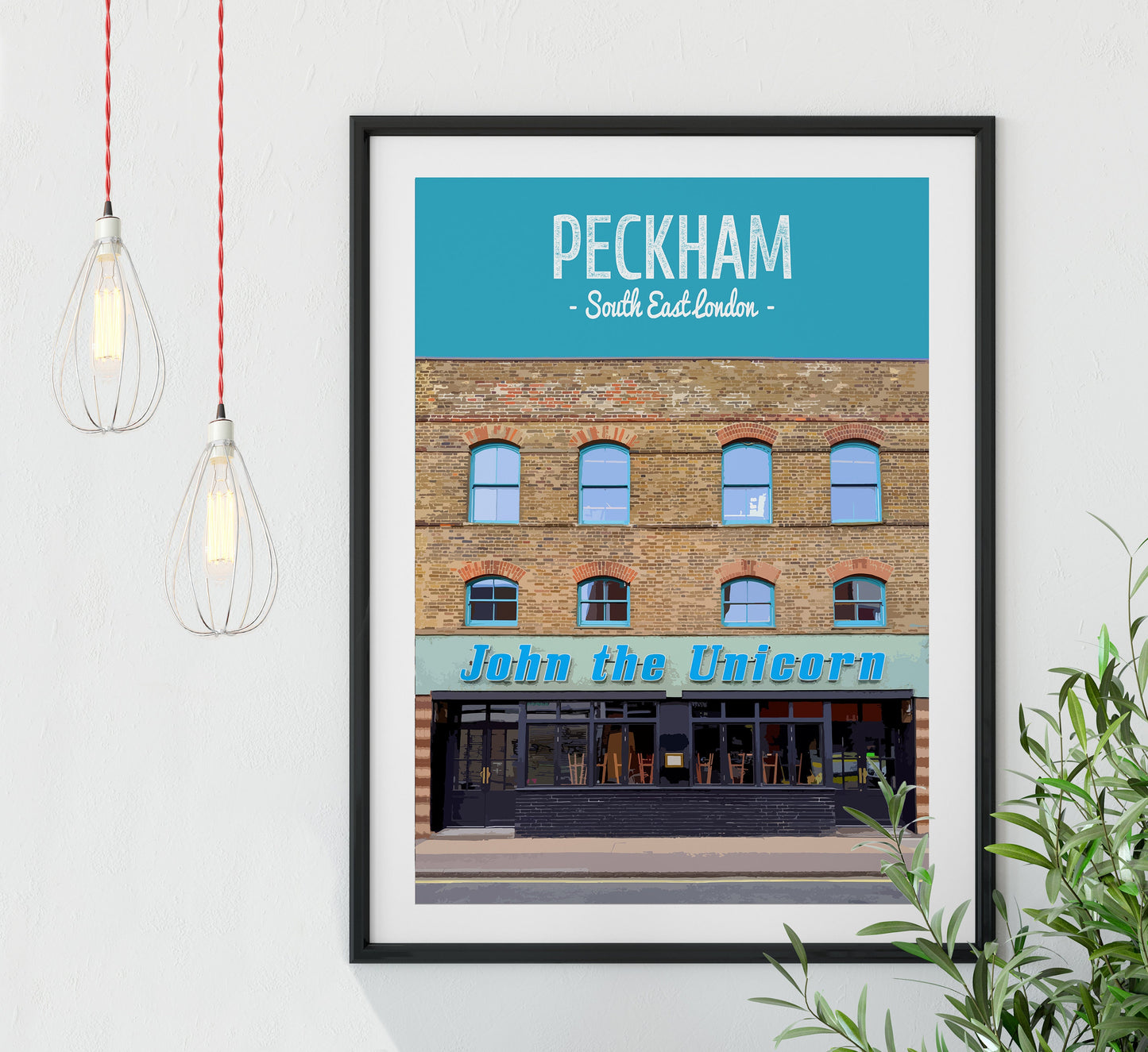 Peckham print, John The Unicorn pub