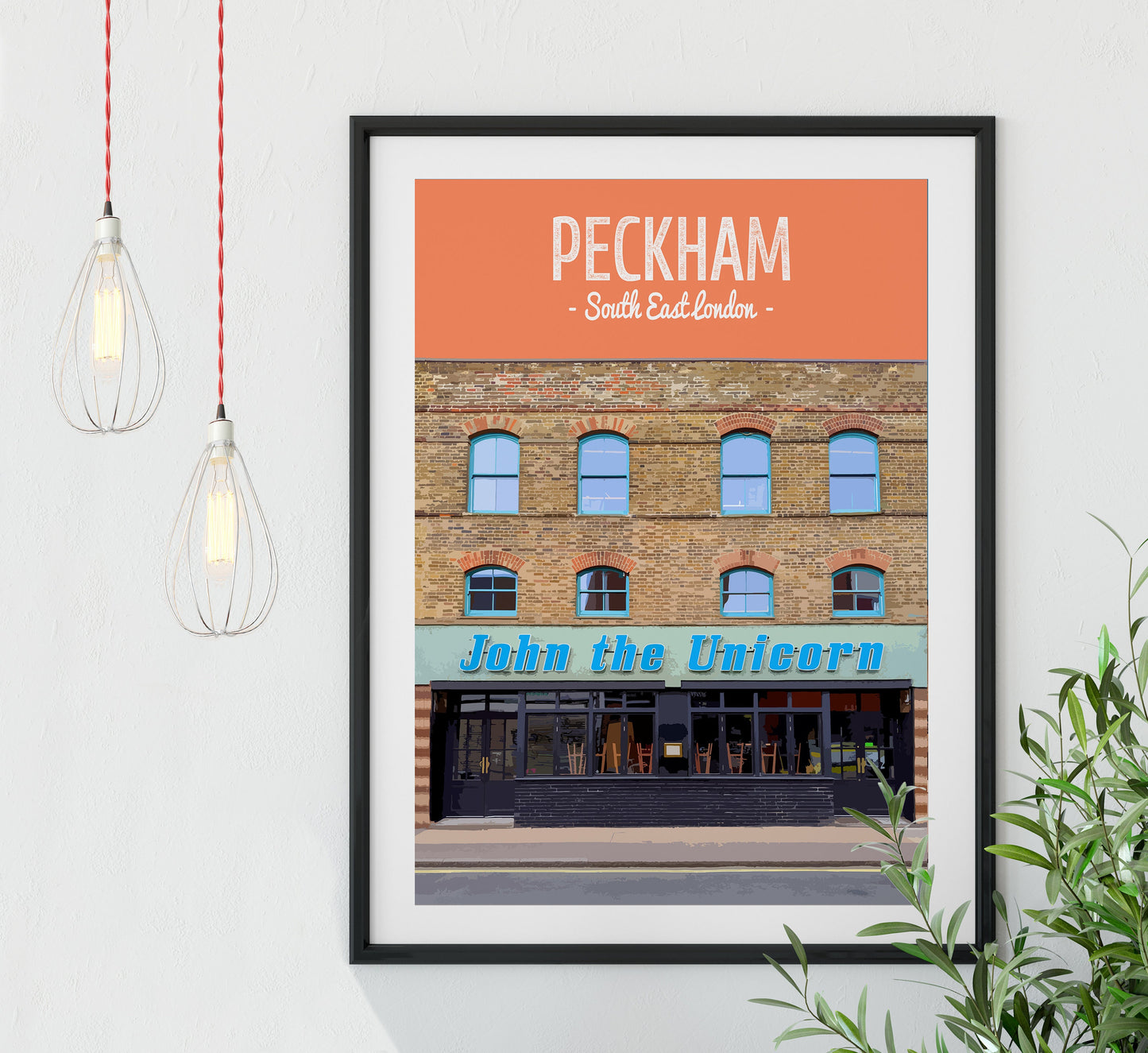 Peckham print, John The Unicorn pub