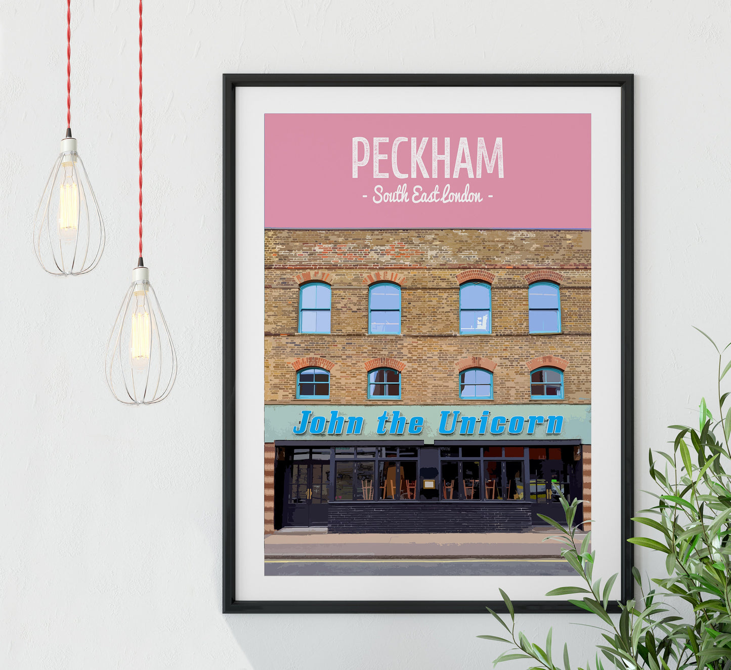 Peckham print, John The Unicorn pub