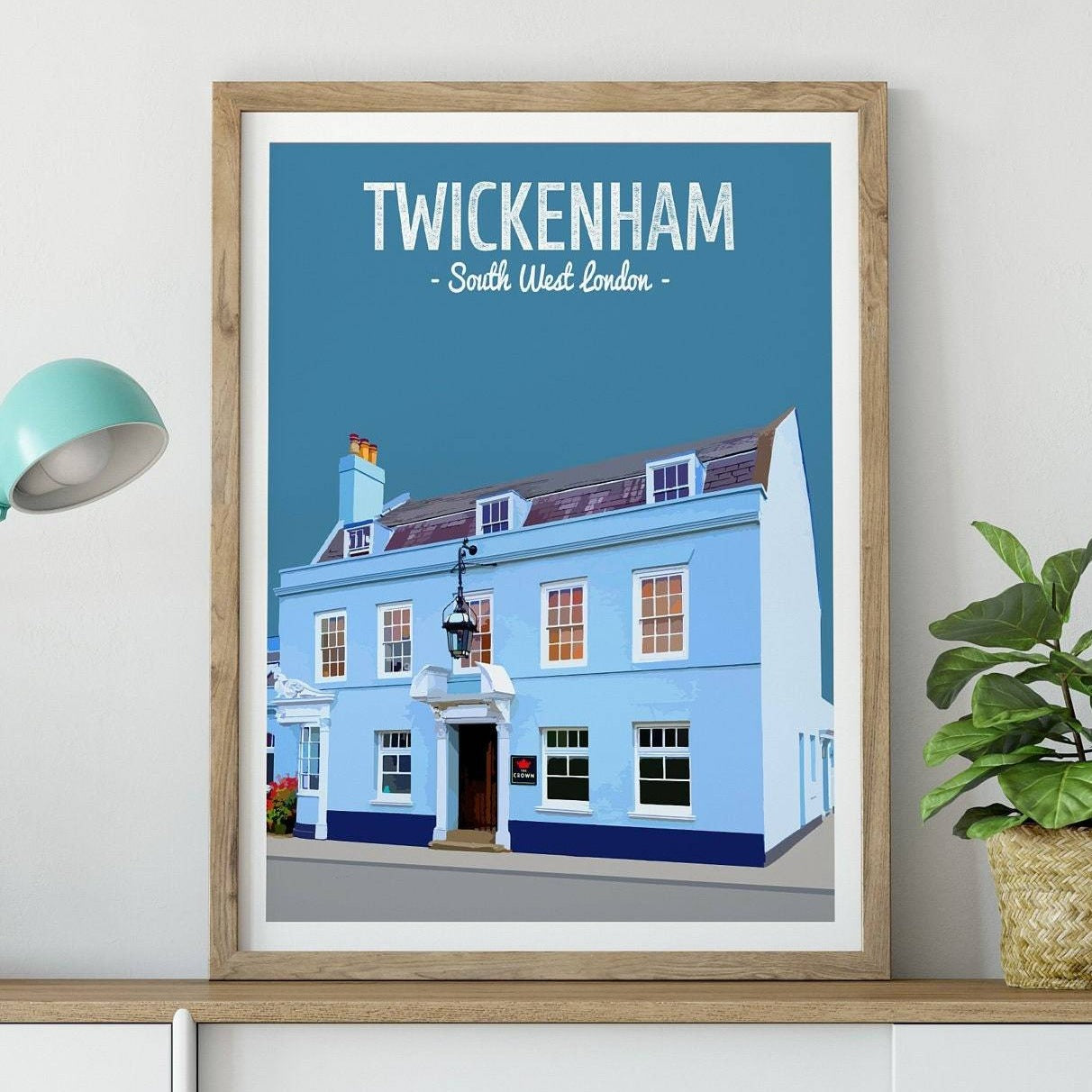 Twickenham print, The Crown pub