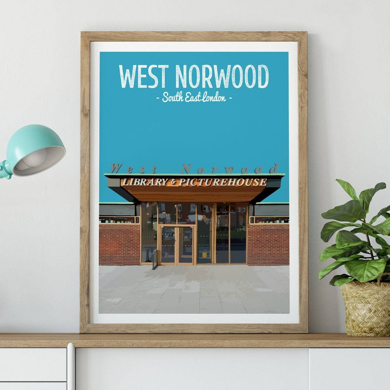 West Norwood print, West Norwood Library and Picture house