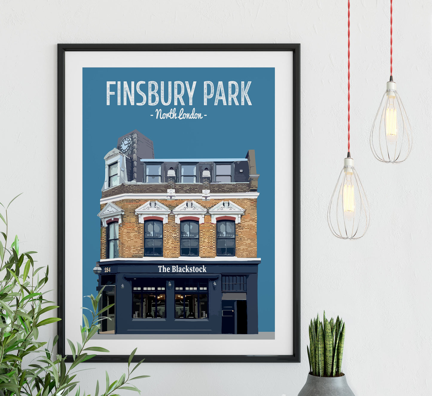 Finsbury Park print, The Blackstock pub