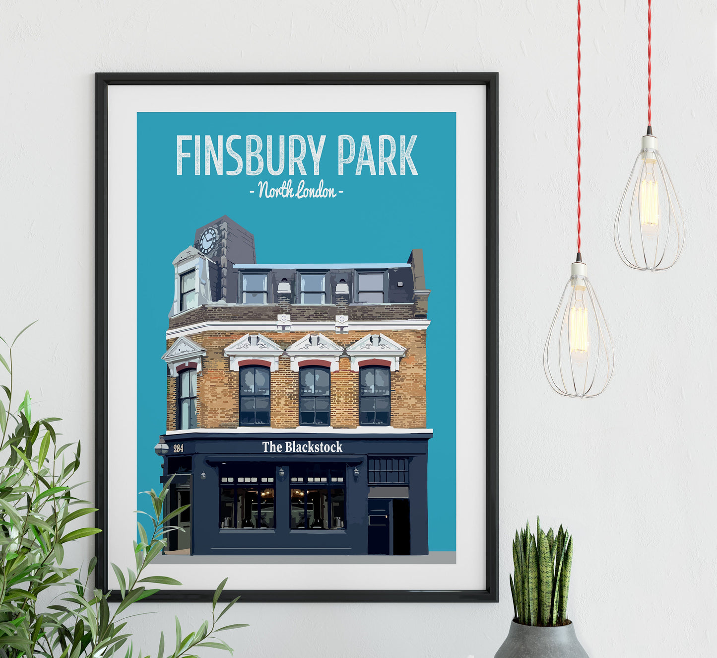 Finsbury Park print, The Blackstock pub