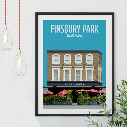 Finsbury Park print, The Finsbury pub