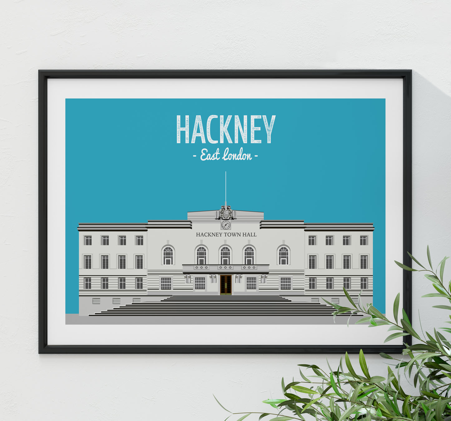 Hackney print, The Hackney Town Hall